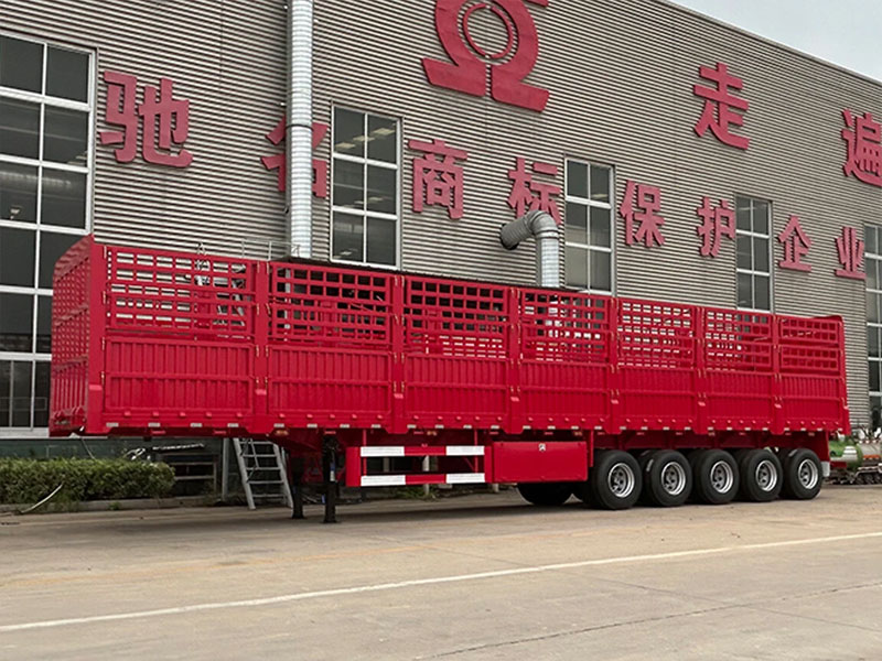 5 Axle Side Wall Semi Trailer with Bulk Cargo