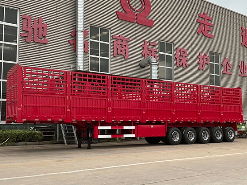 5 Axle Side Wall Semi Trailer for Bulk Cargo